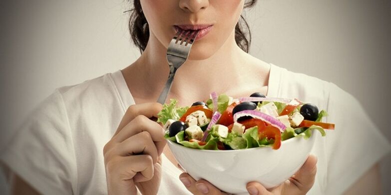 The girl eats well to avoid problems with being overweight